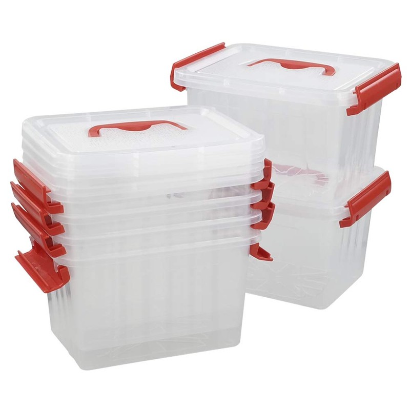 Kiddream 3 Quart Latching Plastic Box, Storage Containers with Lids