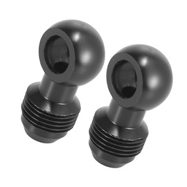 Motoforti Universal Male Banjo Fitting Adapter, Adapter for Male Banjo Fitting, 3/4-16, Durable, Aluminium Alloy, Black, 2pcs