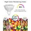 GOHDLAMP 12 Pack MR16 LED Bulbs, 50 Watt Equivalent, 5000K