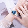 OLEVS Silver Watches For Women Fashoin Blue Dial Womens Watches