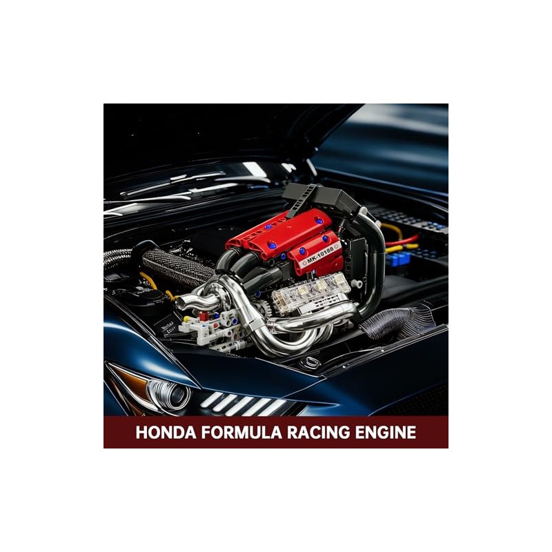 Mould King Formula One Engine Building Blocks, Motor Model Building