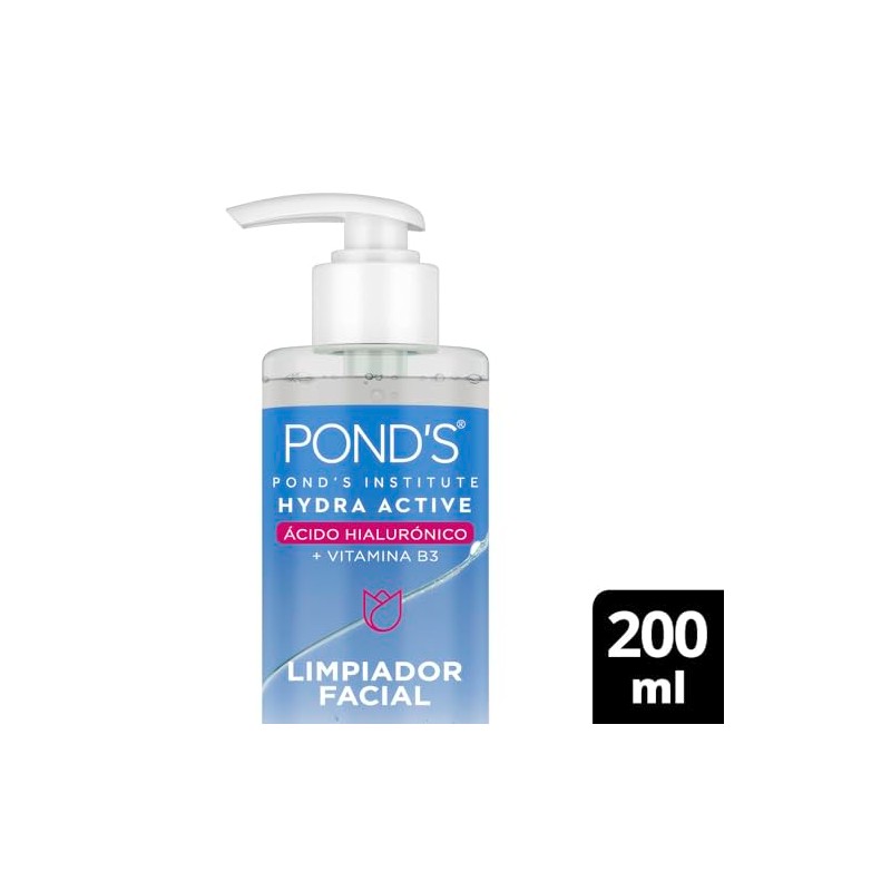 POND'S Limpiador Facial Hydra Active con Ácido Hialurónico 200 mL