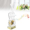 Cello Shaped Music Box with LED Lights Transparent Musical Box