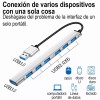 Gomia Adaptador Multipuerto Hub Delgado De 7 Puertos Usb 3.0