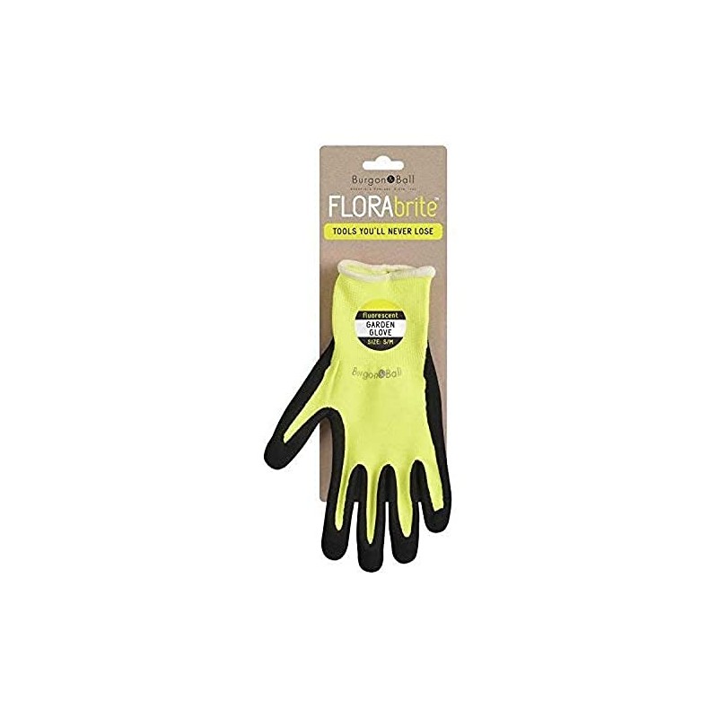 Burgon & Ball FloraBrite Gardening Gloves, Small/Medium, Yellow