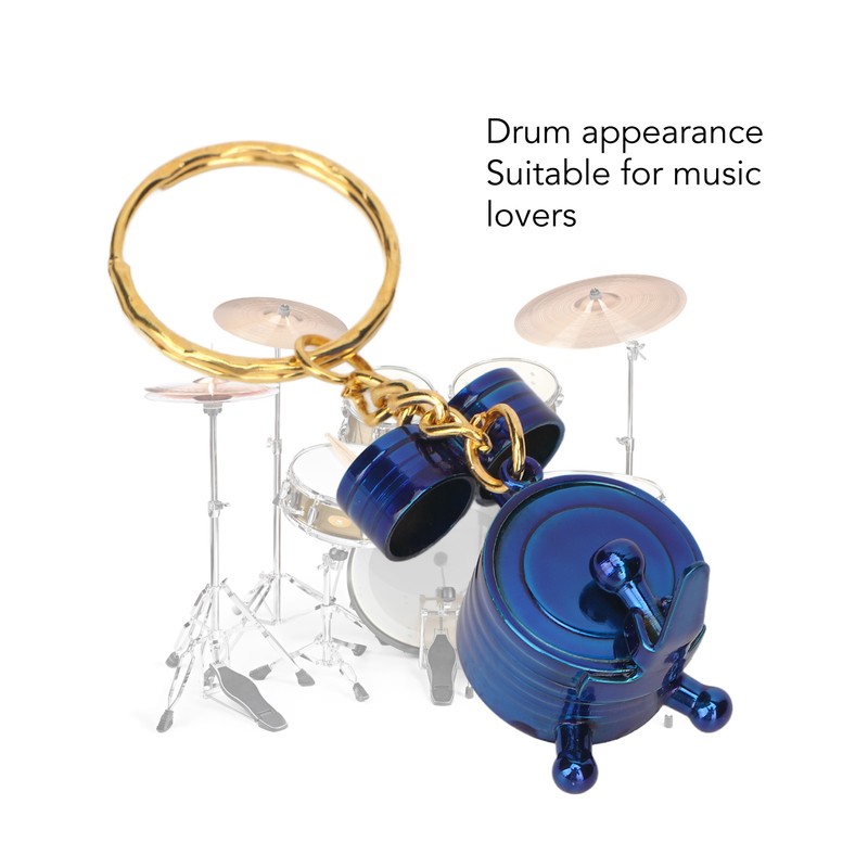 Mini Drums Keychain Attractive High Strength Metal Portable Mini Instrument