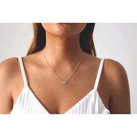 Kyerlyn 14K Gold Plated CZ Flower Pendant Necklace Dainty Cubic Zirconia Flowers Necklace Valentine's Birthday Jewelry Gift for Women…