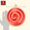 Interactive Dog Bowl, Spiral Slow Feeder Pet Dish (Pink and