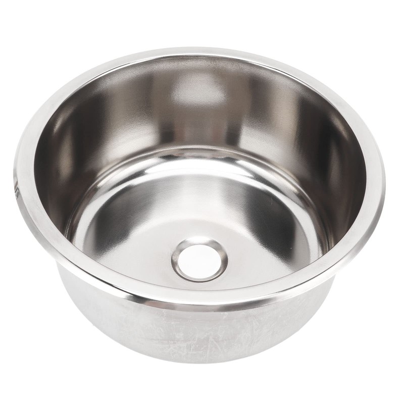 11.6x11.6x5.1in Stainless Steel Round Sink Single RV Kitchen Sink Single