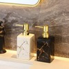 Premium White Marble Ceramic Soap Dispenser – 10oz Square Refillable