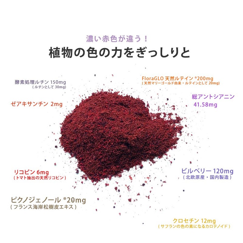 ルテイン クロセチン サプリメント noi ルテイン 20mg ＋５種 天然ルテイン FloraGLO ゼアキサンチン