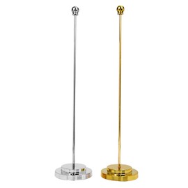 Operitacx 2pcs Desk Flag Base Stand Easy to Install Small Flagpole Holder for Conference and Office Decor and Stable Base for Desktop Flags