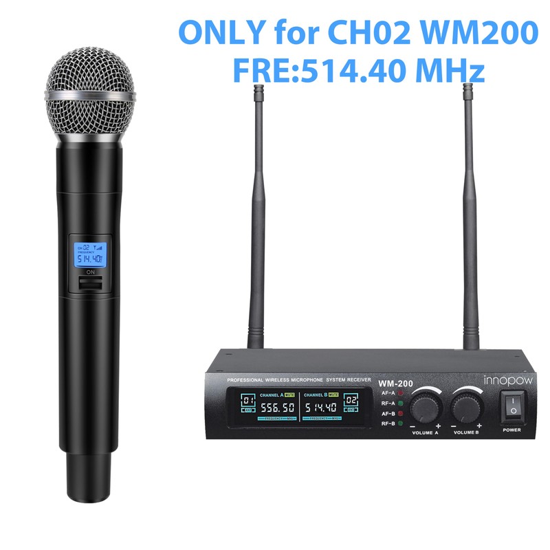 innopow Handheld Mic for WM200 CH2 514.4mhz