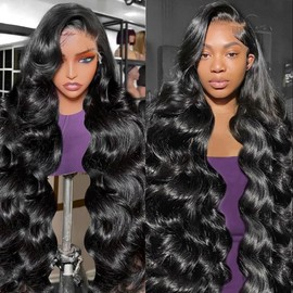 IDHERE Wear and Go Glueless Wigs Human Hair Pre Plucked Pre Cut 8x5 HD Lace Front Wigs Human Hair 26inch Glueless Lace Frontal Wigs for Black Women 180% Density