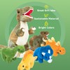 PREXTEX Dinosaur Stuffed Animal Set - Mommy T-Rex with 5