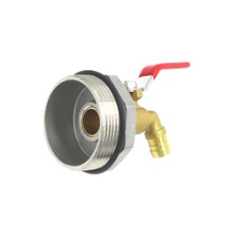 2'' Drum Faucet 3/4 inch Brass Barrel Faucet with EPDM Gasket for 55 Gallon Drum Teflon Tape Included,2 Pack