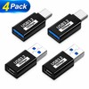 USB 3.2 to USB C Adapter 4-Pack,10Gbps High-Speed Type-C to