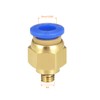 sourcing map 4pcs Straight Pneumatic Push Connection Connectors M5 Male