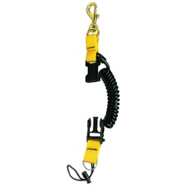 Innovative Snappy Coils 3-3/8 Inch Brass Bolt Snap (Black w/Dive Flag)