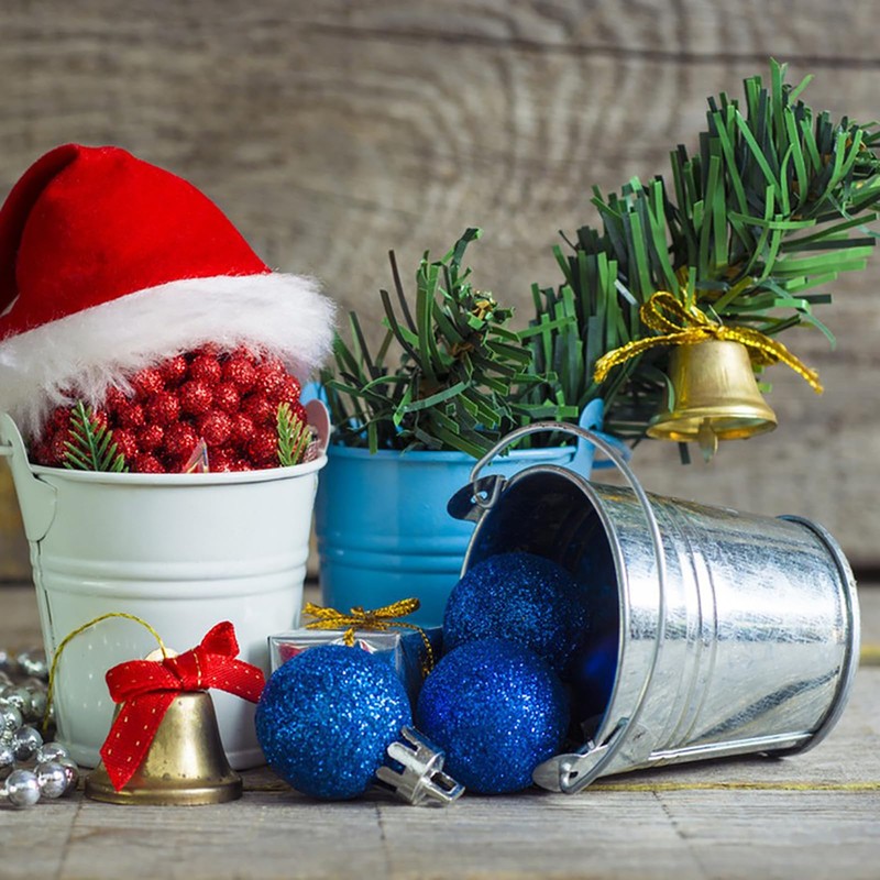 Frcctre 30 Pack Mini Metal Buckets with Handles, 2 Inch