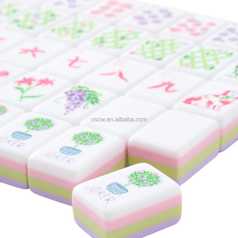 Hot Selling Lavender Four Layer Acrylic Mahjong Tiles American Mahjong
