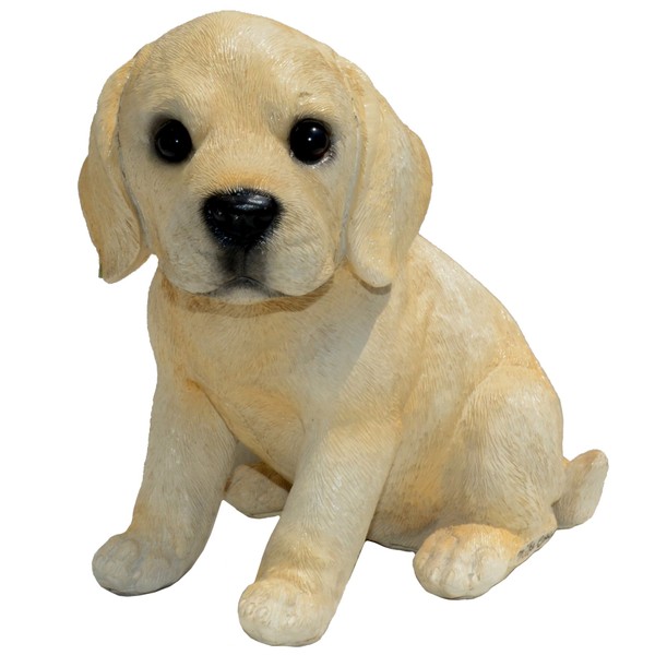 Michael Carr Designs Yeller Labrador S Yellow Puppy Love Outdoor Dog Figurine for Gardens, patios and lawns (80103)