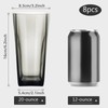 Goldmeet 20oz Unbreakable Plastic Drinking Glasses (Set of 8) -