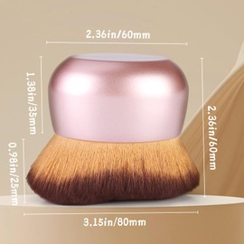 Extra Large Makeup Brush for Self Tanner Leg Makeup 75mm Wide Head ＆ Flawless Application Ideal for Bronze Blending Oval Shape for Face Back Makeup Versatile Wet Dry Use Elegant Pink Rose Gold Design