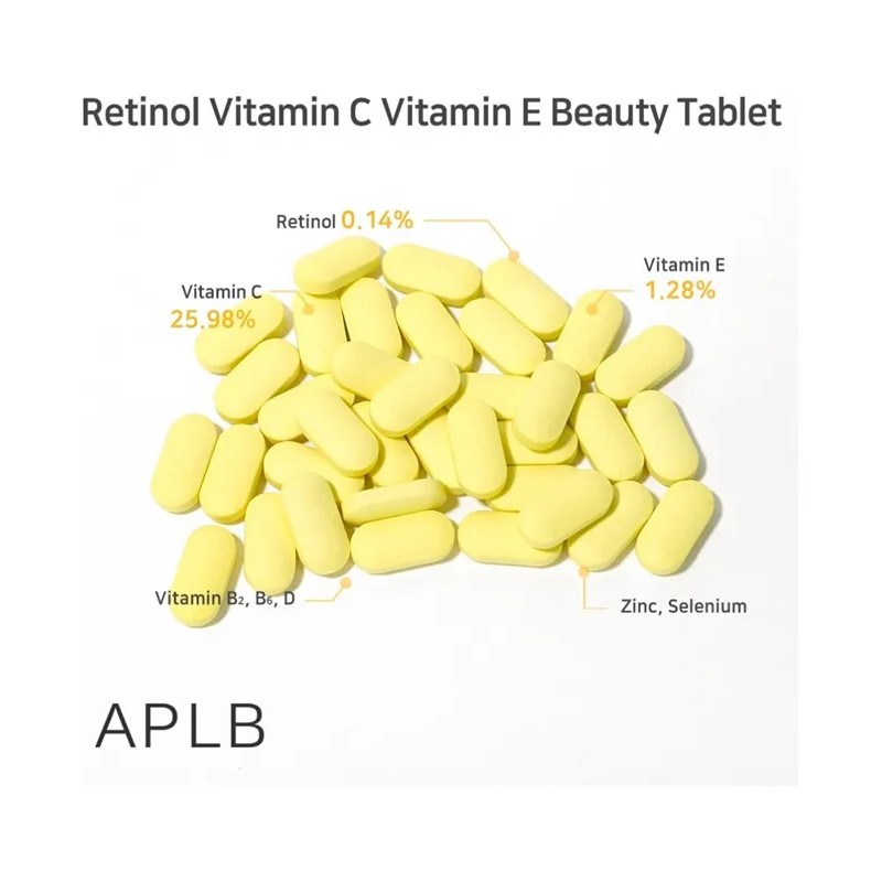 Tabletas Aplb Retinol Vitamina Antiedad Piezas Rostro