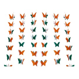 Atpata Funky 6pcs. 6ft Butterfly Paper Cutout 3D Tri-Colour Hangings Patriotic Decor for Republic Day Independence Day Tiranga Theme - Flag Colors, Easy to Hang, Perfect for Celebrations