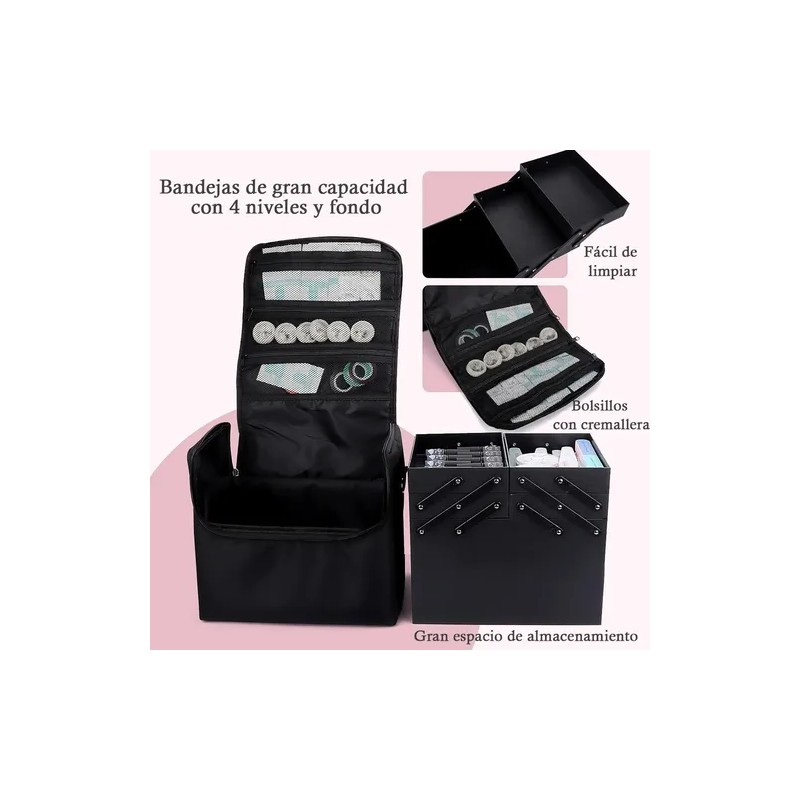 Maletines De Maquillaje Profesional Impermeable 4 Niveles