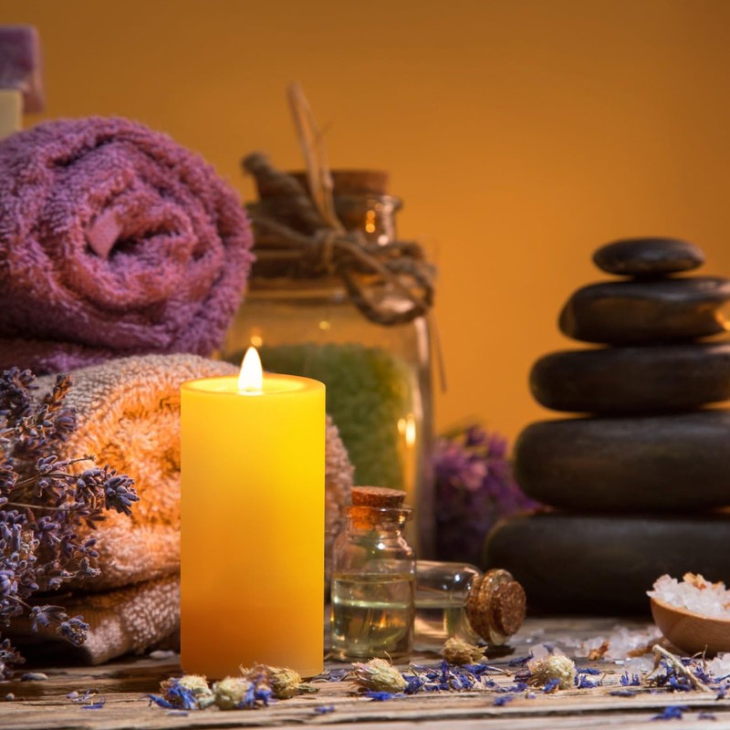 Natural Beeswax Pillar Candles,140 Hours Long Burning Pure Beeswax Candles