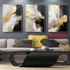 Black and Gold Abstract Canvas Wall Art Modern Abstract Painting