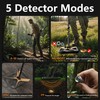 DetectTrek Metal Detector for Adults Rechargeable, 11" Professional Metal Detector