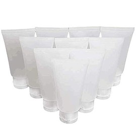 DNHCLL 10PCS 15ML Empty Reusable Plastic Empty Travel Cosmetic Soft Tubes Bottle Container With Flip Cap Shower Lotion Cleanser Packing Sample Bottles