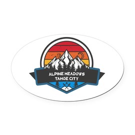 CafePress Alpine Meadows Tahoe City California Euro Oval Car Bumper Magnet