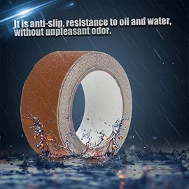 Cinta adhesiva antideslizante antideslizante de PVC de 5M * 5cm colorida para decoración de seguridad de piso de escalón(café)