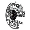 TIMEGLOW 12'' Kitchen Vinyl Record Wall Clock, Kitchen Heart Home