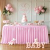 Pink Rectangle Table Skirt 11.5 Feet Pink Glitter Sequins Table