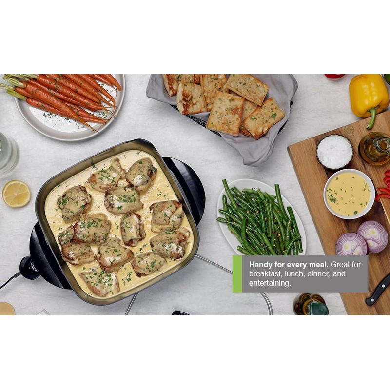 Presto 07117 12" Electric Skillet with glass cover