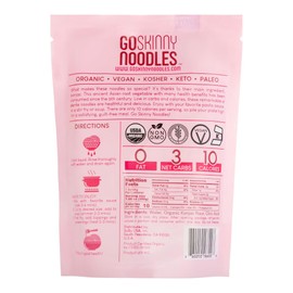 GoSkinny Noodles Spaghetti (6), Organic, Odorless Shirataki & Konjac Pasta, Low Carb, Low Calorie, Gluten Free, Vegan, Kosher, Keto, Paleo-Friendly, Ready in Minutes