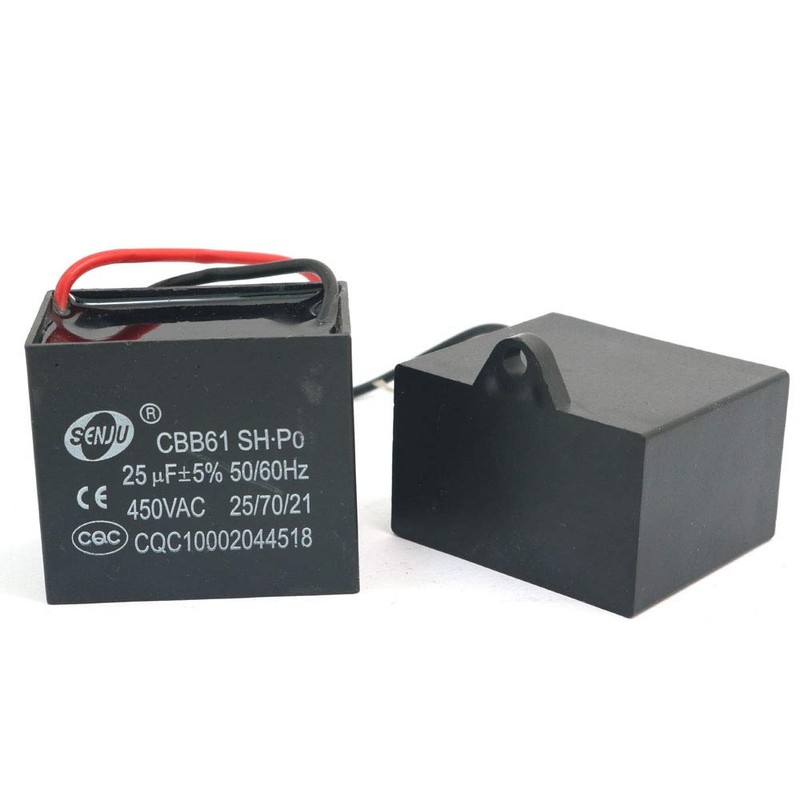 DollaTek 2Pcs CBB61 25uF 450V AC 50/60Hz Air Conditioner Fan