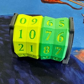 Arena Games Large Spindown Counter for Tracking Counters, Tokens, and Life - MTG CCG Accessory (Yellow Green Dual)