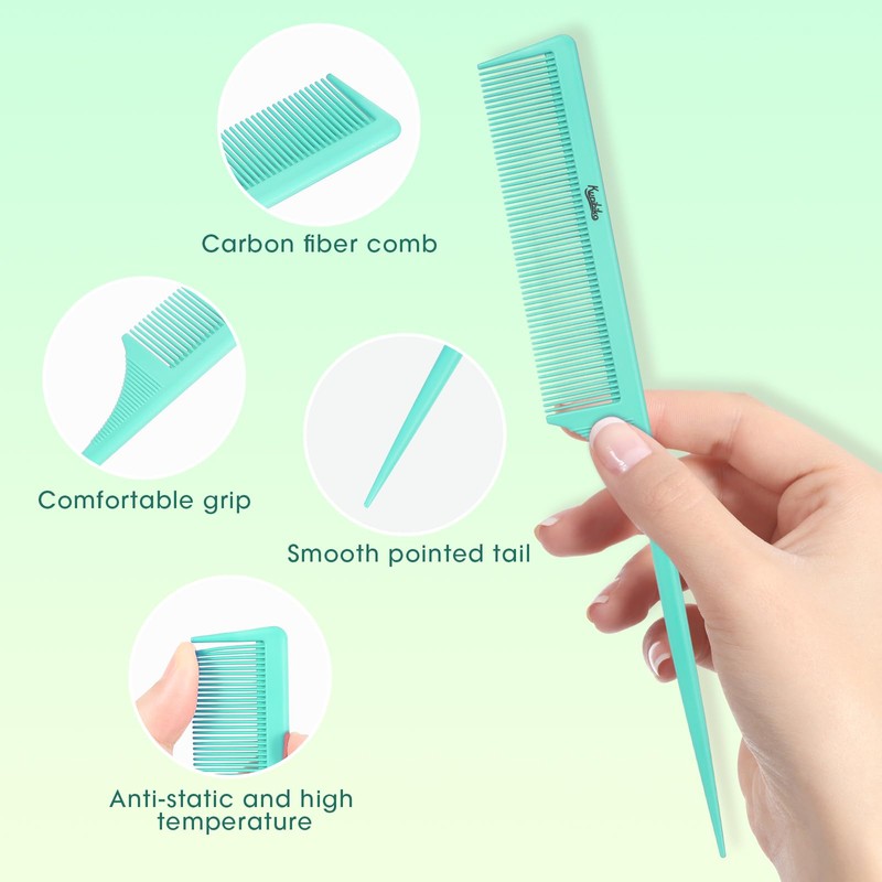 Rat Tail Comb Parting Comb：2Pcs Rat Tail Combs for Women，Fine
