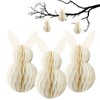 LUMOOM Pack of 3 Easter Decoration Honeycomb Balls, Easter Bunny
