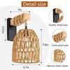 Espossi Battery Operated Wall Sconce, Boho Battery Wall Sconces Set