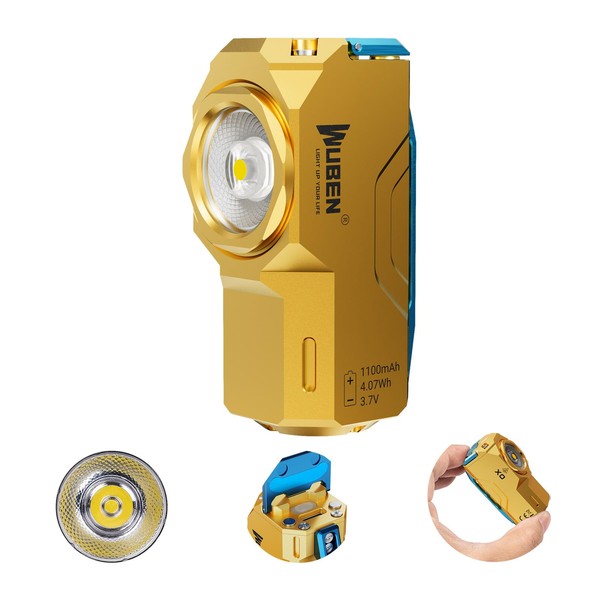WUBEN X0 Flashlight, 800 Lumens, Mini Light, EDC Light, Small, LED Light, Rechargeable, Magnet, CRI>90, High Color Rendering, 7 Dimming Modes, High Brightness, Lightweight, IP68 Waterproof, For