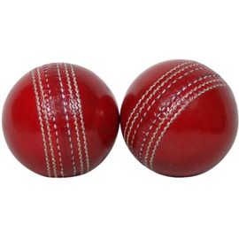 Cricket Leather Ball (set of 2) 50 Over Cricket Ball A Grade Handstitched for Test and one Day Matches (Red)