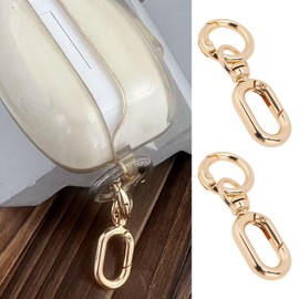 LT Easiyl 4pcs Double Opening Metal Spring Snap Hooks Clips Zinc Alloy Double Opening Swivel Spring Hooks Clips Swivel Lobster Claw Clasp with Spring for DIY Keychains Bags Purses Gold
