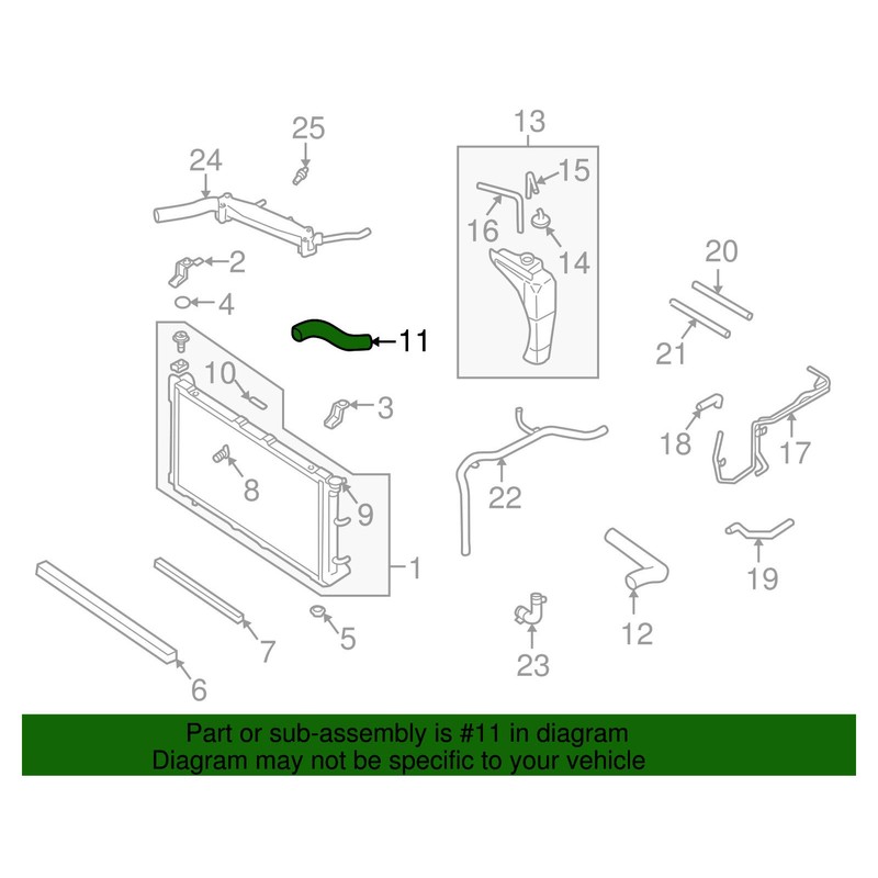 SUBARU 45167AA020 GENUINE OEM FACTORY ORIGINAL UPPER HOSE